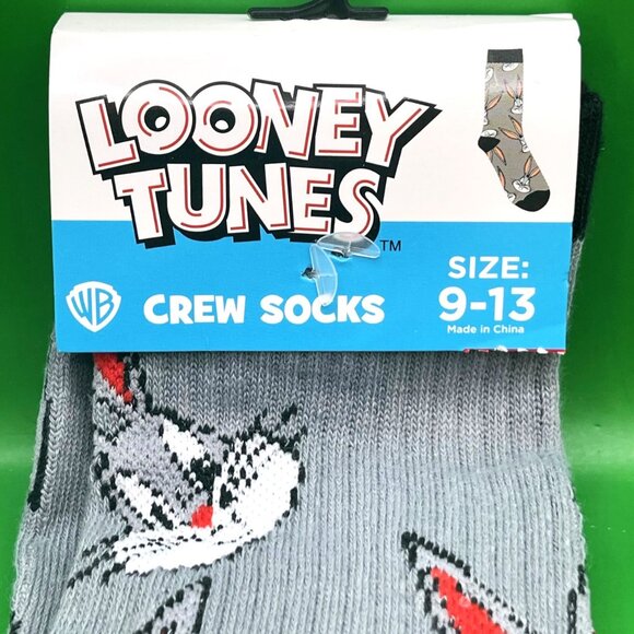 Lot of 3 Cartoon Crew Socks Peanuts Snoopy Disney Mickey Looney Tunes Bugs Bunny - Picture 14 of 15